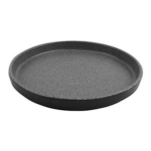 GET Infuse Stone Grey Melamine 10" dia. Edge Rim Plate - 1 Doz - INF215