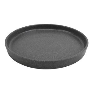 GET Infuse Stone Grey Melamine 12" dia. Edge Rim Plate - 8 Each - INF216