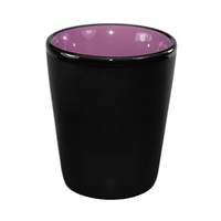 International Tableware, Inc Hilo Black/Purple 1-1/2 oz Porcelain Shot Cup - 81122-2583/05MF-05C