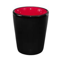 International Tableware, Inc Hilo Black/Red 1-1/2 oz Porcelain Shot Cup - 2 Doz - 81122-2904/05MF-05C