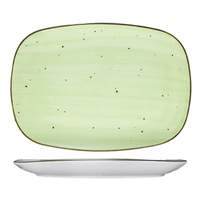 International Tableware, Inc Rotana Lime 12" x 9" Ceramic Oblong Platter - RT-12-LI