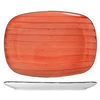 International Tableware, Inc Rotana Ruby 12" x 9" Ceramic Oblong Platter - RT-12-RU