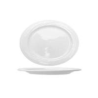 International Tableware, Inc Amsterdam Bright White 13in x 9-1/8in Porcelain Platter - 1dz - AM-14 
