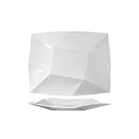 International Tableware, Inc Aspekt Bright White 8-1/4" x 6-3/8" Porcelain Square Plate - AS-22