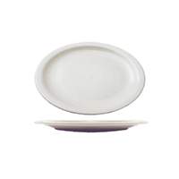 International Tableware, Inc Brighton European White 11-1/2" x 9" Porcelain Platter - BR-13