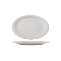 International Tableware, Inc Brighton European White 15-1/2" x 11-3/4" Porcelain Plate - BR-51