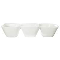 International Tableware, Inc Bristol Bright White 9-1/2in x 3-1/4in Porcelain 3 Comp Bowl - BL-333 