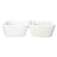 International Tableware, Inc Elite (2) 10oz Compartment Porcelain Bowl Dish - EL-222 