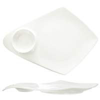 International Tableware, Inc Bright White 12-1/2in Porcelain Plate with Round Well - KT-125 