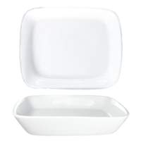 International Tableware, Inc Quad European White 8in x 6-1/8in Porcelain Platter - QP-86 