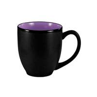 International Tableware, Inc Hil Black/Purple 15oz Porcelain Bistro Cup - 81376-2583/05MF-05C 