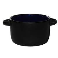 International Tableware, Inc Hilo Black/Cobalt Blue 12-1/2 oz Porcelain Bistro Soup Bowl - 83567-2901/05MF-05C