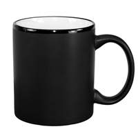 International Tableware, Inc Hilo Black/White 11 oz Porcelain Mug - 87168-02/05MF-05C