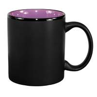 International Tableware, Inc Hilo Black/Purple 11 oz Porcelain Mug - 87168-2583C/05MF-05C