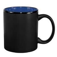 International Tableware, Inc Hilo Black/Country Blue 10oz Porcelain Mug - 87168-2899/05MF-05C 