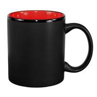 International Tableware, Inc Hilo Black/Red 11 oz Porcelain Mug - 87168-2904/05MF-05C