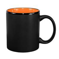 International Tableware, Inc Hilo Black/Orange 11 oz Porcelain Mug - 87168-2956/05MF-05C