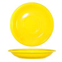 International Tableware, Inc Cancun Yellow 6-1/4" Ceramic Bistro Saucer - 81376-242S