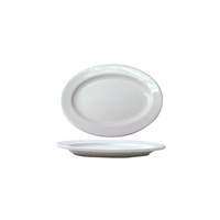 International Tableware, Inc Bristol Bright White 10-1/2in x 7-1/2in Porcelain Platter 2-Dz - BL-12 