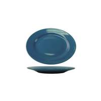 International Tableware, Inc Cancun Light Blue 15-1/2" x 10-1/2" Ceramic Platter - CA-51-LB