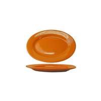 International Tableware, Inc Cancun Orange 10-3/8in x 7-1/4in Ceramic Platter - CA-12-O 