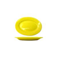 International Tableware, Inc Cancun Yellow 11-1/2in x 8-1/4in Ceramic Platter - CA-13-Y 