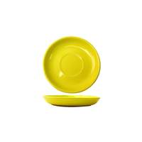 International Tableware, Inc Cancun Yellow 5-1/2" Diameter Ceramic Saucer - CAN-2-Y