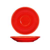 International Tableware, Inc Cancun Crimson Red 5-3/16in Diameter Ceramic A.D. Saucer - CA-36-CR 