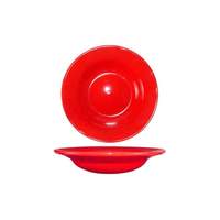 International Tableware, Inc Cancun Crimson Red 12oz Ceramic Deep Rim Soup Bowl - CA-3-CR 
