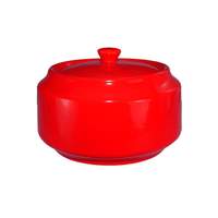 International Tableware, Inc Cancun Crimson Red 14oz Ceramic Sugar Bowl - CA-61-CR 