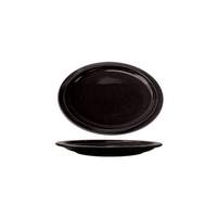 International Tableware, Inc Cancun Black 13-1/4in x 10-3/8in Ceramic Platter - CAN-14-B 