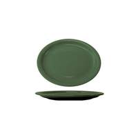 International Tableware, Inc Cancun Green 13-1/4in x 10-3/8in Ceramic Platter - CAN-14-G 