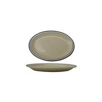 International Tableware, Inc Danube American White 13-1/4" x 10-3/8" Ceramic Platter - DA-14