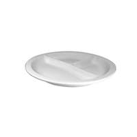 International Tableware, Inc Bright White 10" Diameter Porcelain 3 Comp Dinner Plate - DIV-10