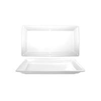 International Tableware, Inc Dover European White 21" x 13" Ceramic Wide Rim Plate - DO-421