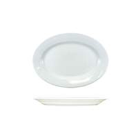 International Tableware, Inc Dover European White 13-3/8" x 9-1/2" Porcelain Plate - DO-85