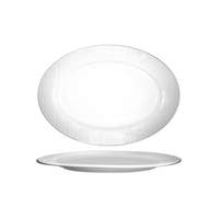International Tableware, Inc Dresden Bright White 10-1/8in x 7in Porcealin Oval Platter - DR-12 