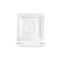 International Tableware, Inc Elite Bright White 5-7/8in x 5-7/8in Porcelain Wide Rim Saucer - EL-2 
