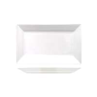International Tableware, Inc Elite Bright White 14" x 7" Porcelain Wide Rim Platter - EL-14