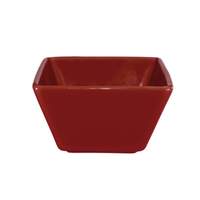 International Tableware, Inc Elite Harvest Rhubarb 8oz Porcelain Square Bowl - EL-11-RH 
