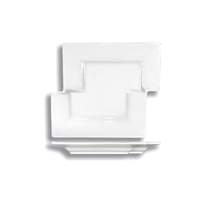 International Tableware, Inc Elite Bright White 8-1/8in x 7-1/8in Porcelain Puzzle Plate - EL-75 
