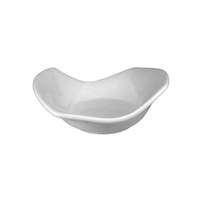 International Tableware, Inc Bright White 1-3/4oz Porcelain Free Form Sampling Bowl - FA-412 
