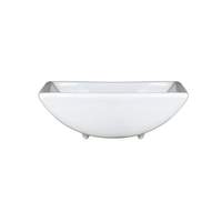 International Tableware, Inc Bright White 3-1/2oz Porcelain Rectangular Scooped Bowl - FA-419 