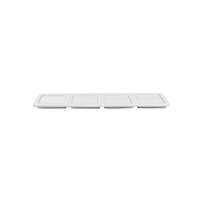 International Tableware, Inc Bright White 11-1/4in x 3-1/4in Porcelain 4 Compartment Tray - FA-440 
