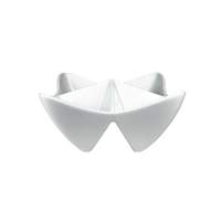 International Tableware, Inc Bright White 4 Compartment Porcelain Bowl with 2oz Wells - FA-50 