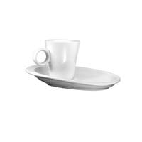 International Tableware, Inc Bright White 8-3/8in x 5-1/4in Porcelain Milano Saucer - FA-6929S 