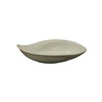 International Tableware, Inc Bright White 2-1/2oz Porcelain Leaf Shaped Bowl - FAW-5 