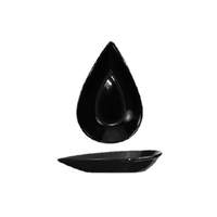 International Tableware, Inc Black 3-1/2oz Ceramic Tear Drop Shaped Fruit Dish - FAW-55-B 