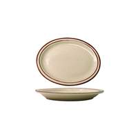 International Tableware, Inc Granada American White 13-1/4in x 10-3/8in Ceramic Platter - GR-14 