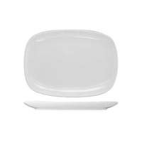 International Tableware, Inc Quad European White 14" x 9-1/2" Porcelain Platter - QP-14
